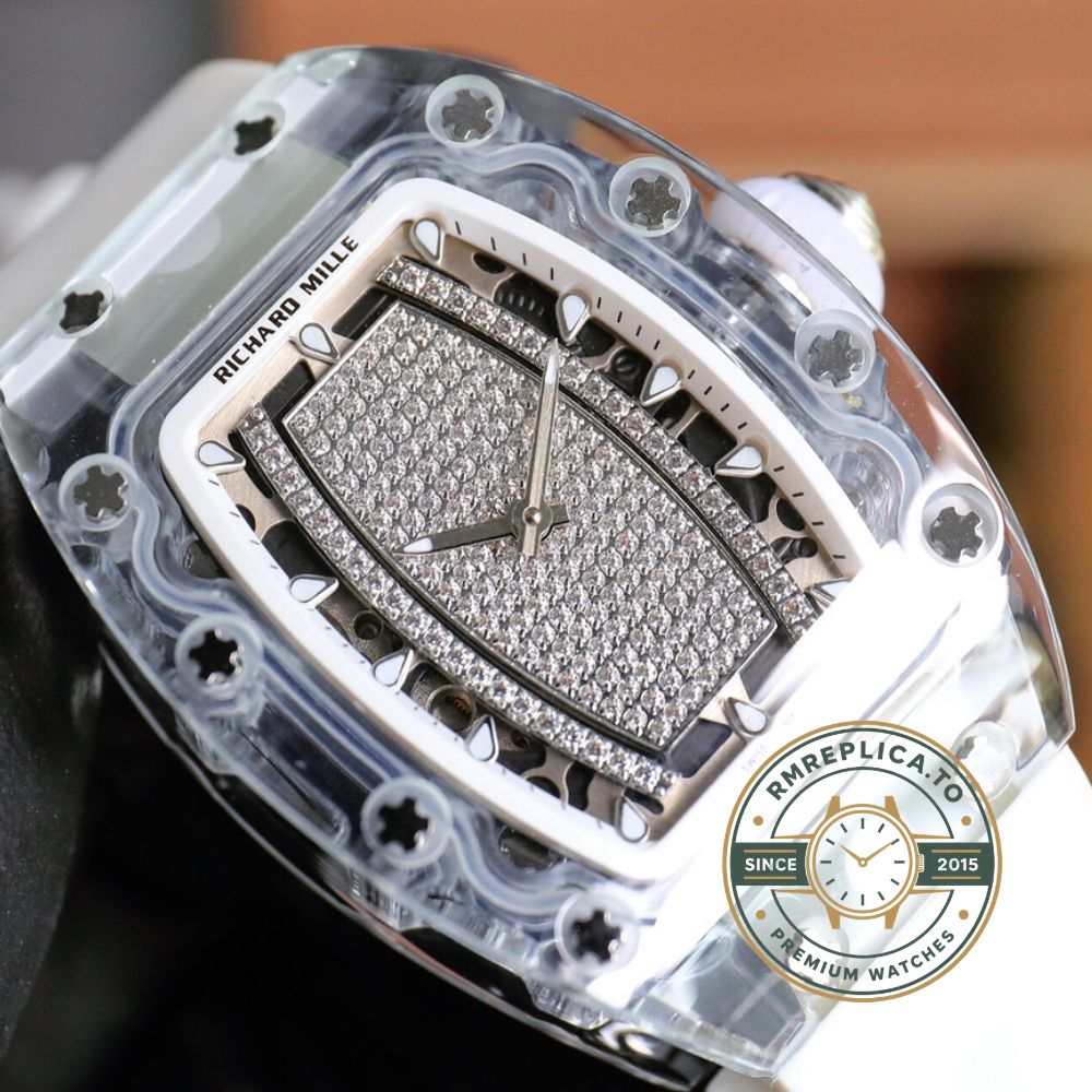 Best Richard Mille replica RM 07-02 caseback view with sapphire crystal and skeleton movement – best richard mille replica
