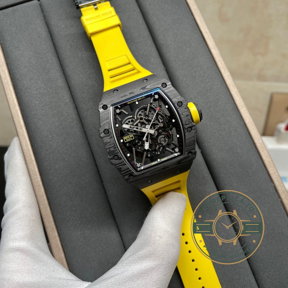Richard Mille replica for sale RM35-02 side profile showing carbon fiber case thickness – richard mille replica for sale