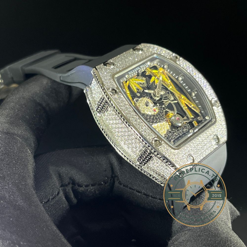 Richard Mille replicas RM 26-01 Panda Diamond "Diamond Crusher" right side view – richard mille replicas