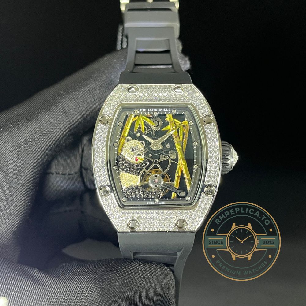 Richard Mille replica for sale RM 26-01 Panda Diamond "Diamond Crusher" clasp detail – richard mille replica for sale