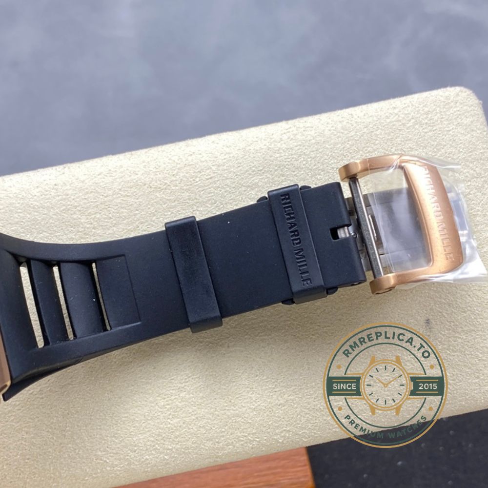 Super Clone Richard Mille RM035 Americas Rose Gold Replica titanium folding clasp buckle detail – richard mille replica for sale
