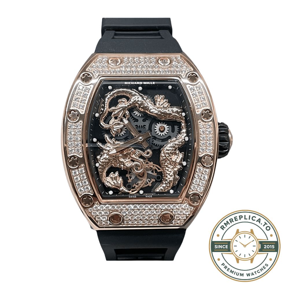 Richard Mille replicas RM 51-01 Tiger and Dragon Michelle Yeoh crown detail – richard mille replicas
