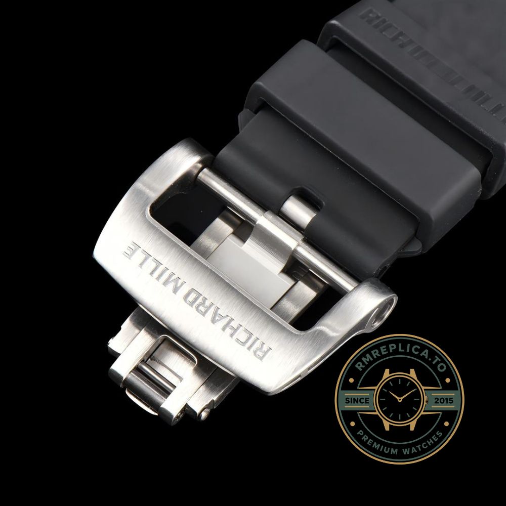 Replica Richard Mille watch RM001 Tourbillon Super Clone movement detail with manual wind Swiss tourbillon and dual barrel – replica richard mille watch