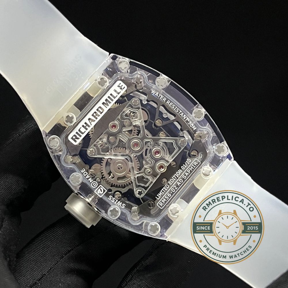 Super clone Richard Mille RM 56-02 tourbillon movement full transparent crystal case main image – richard mille replica