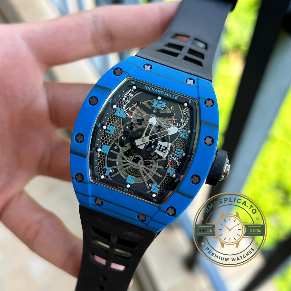Best Richard Mille replica RM022 caseback view showing automatic movement – best richard mille replica