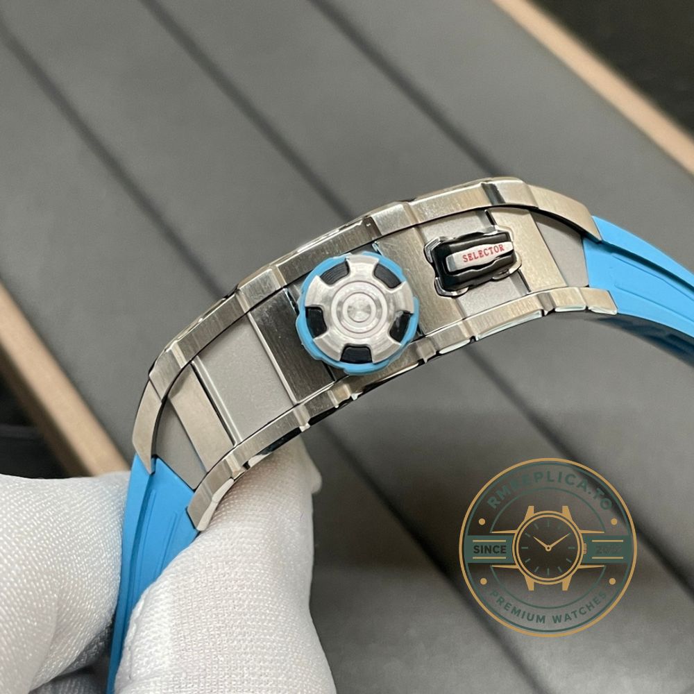 Replica Richard Mille watch RM 35-03 Rafael Nadal tourbillon movement detail with skeletonized face – replica richard mille watch