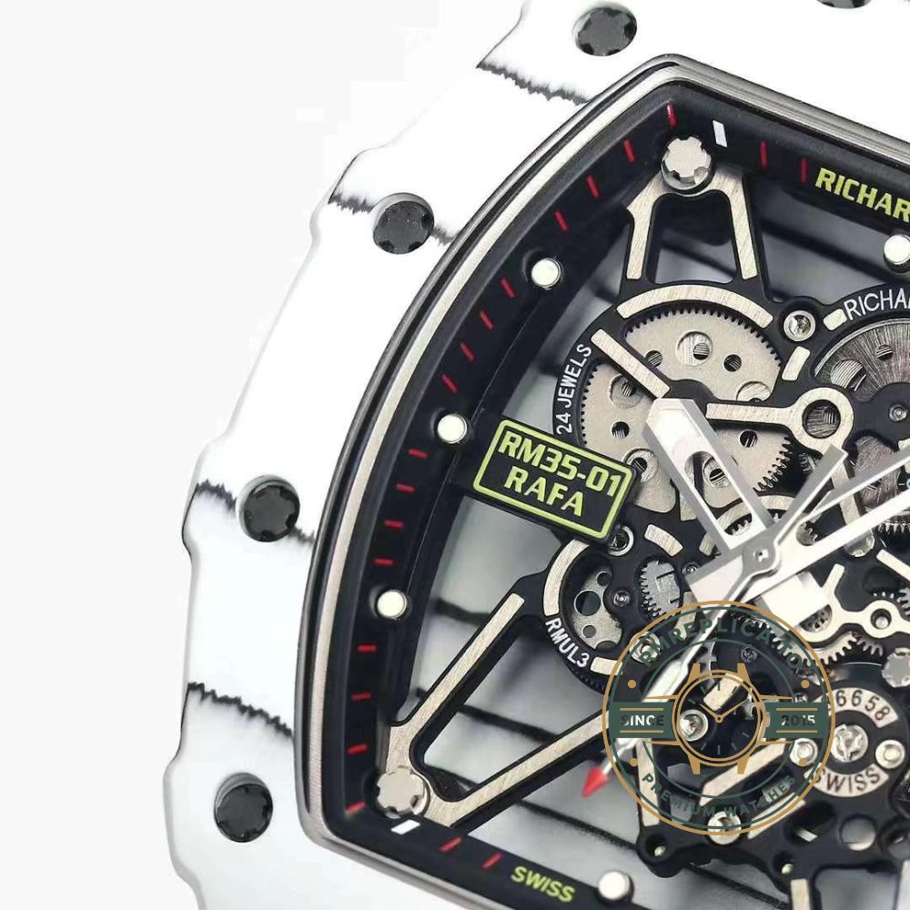Imitation Richard Mille RM35-01 Rafael Nadal textile Velcro strap detail with titanium folding clasp – imitation richard mille