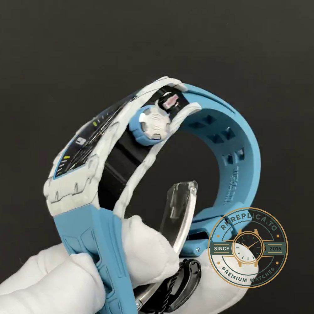 Replica Richard Mille watch RM 35-03 Rafael Nadal Swiss movement detail with open-worked skeleton face – replica richard mille watch