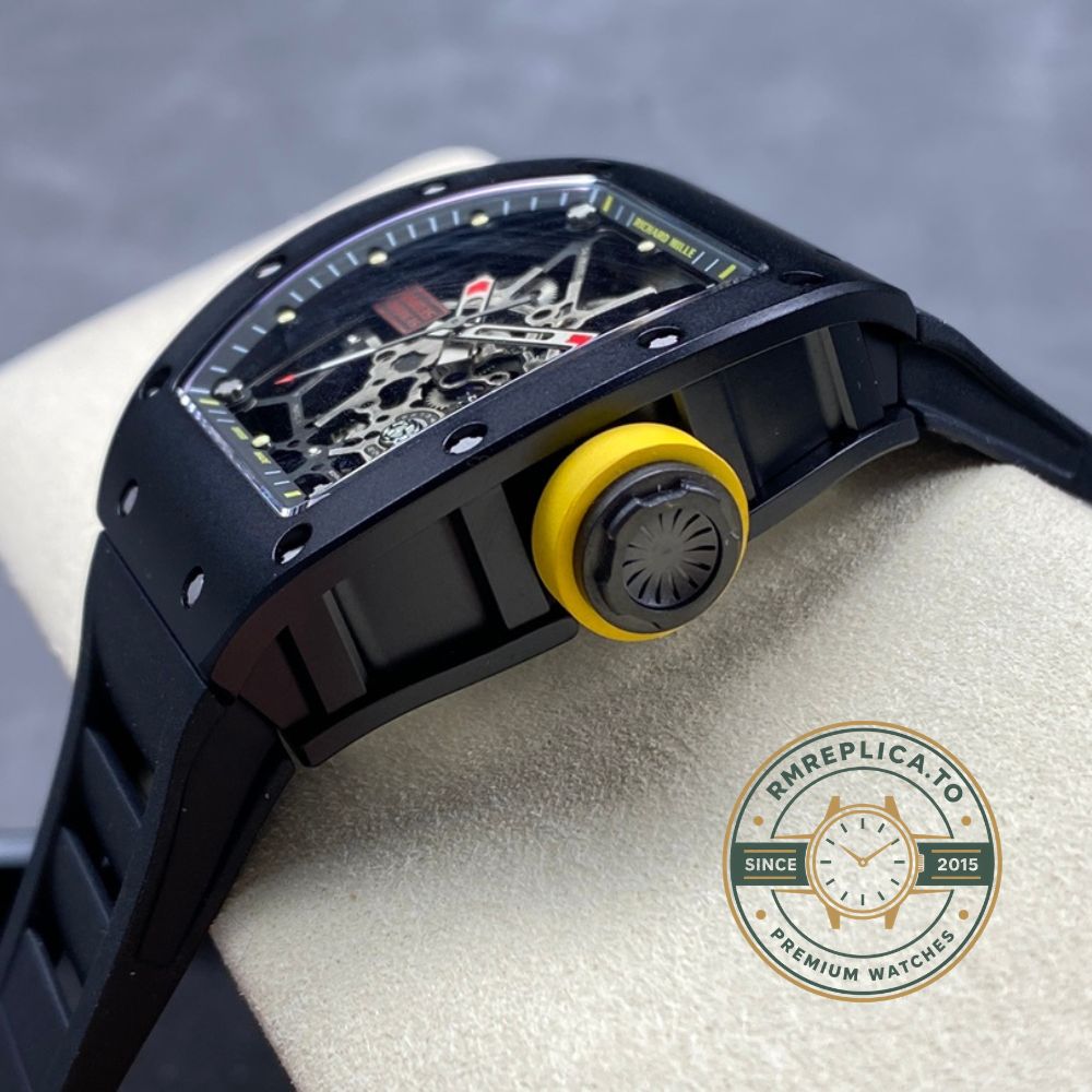 Richard Mille RM 035 Rafael Nadal Americas super clone dial close-up with skeleton movement – richard mille super clone