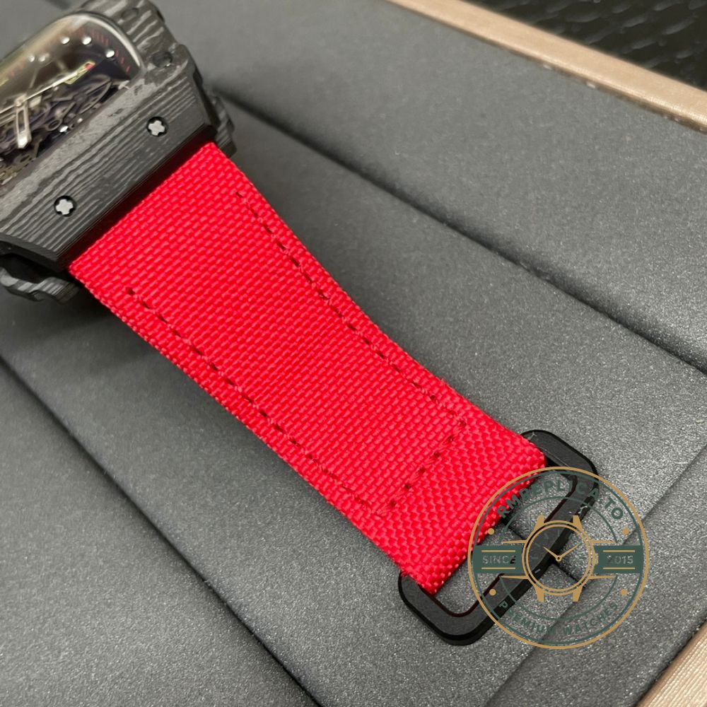 Richard Mille swiss replicas RM 35-01 Rafael Nadal titanium folding clasp buckle detail – richard mille swiss replicas