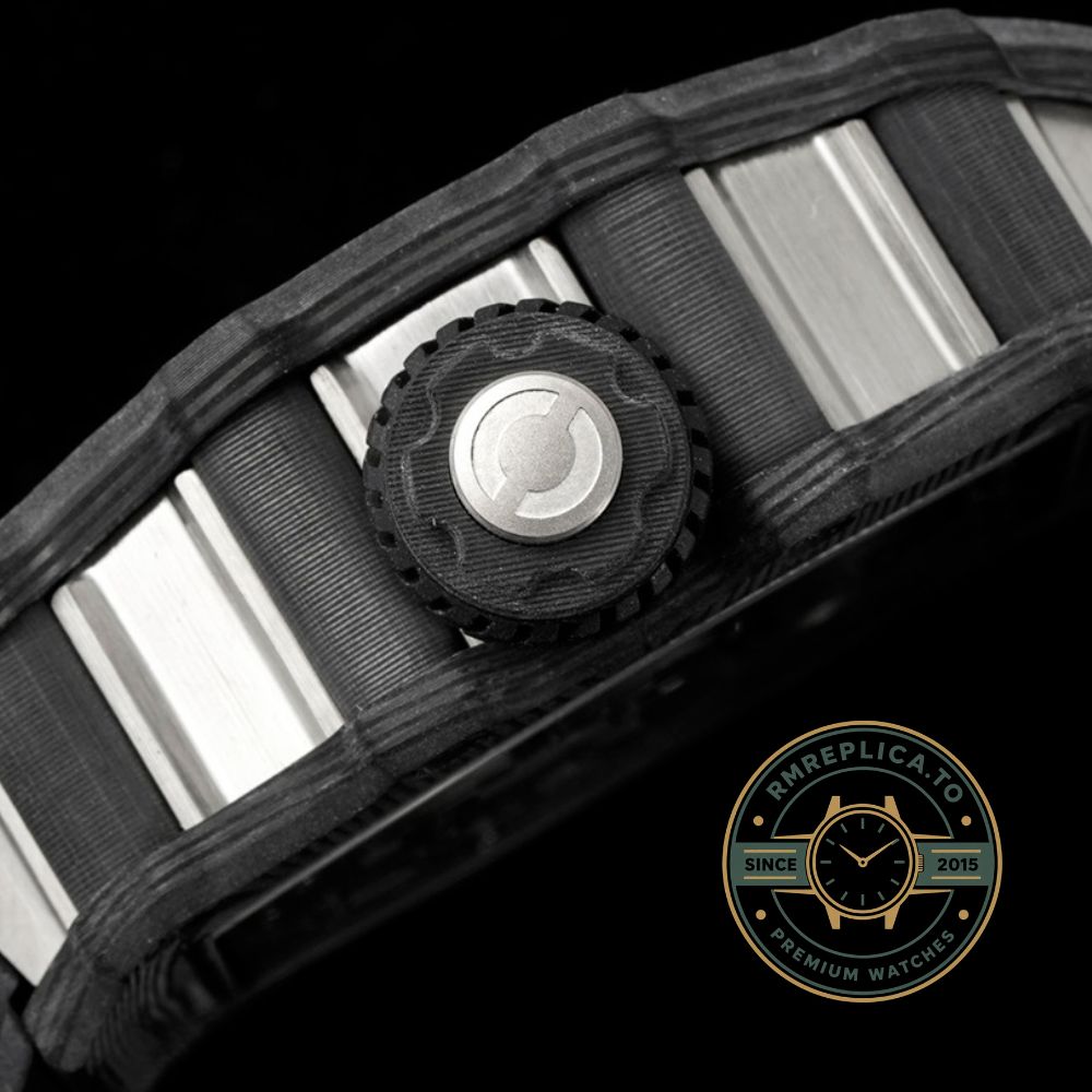 Richard Mille swiss replicas RM 21-01 Tourbillon Aerodyne on wrist with Carbon TPT case and skeleton dial – richard mille swiss replicas