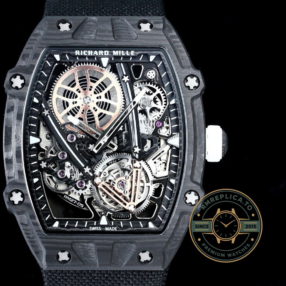 Best Richard Mille replica RM27-05 Rafael Nadal flying super clone thickness measurement detail showing 8.5mm slim profile – best richard mille replica