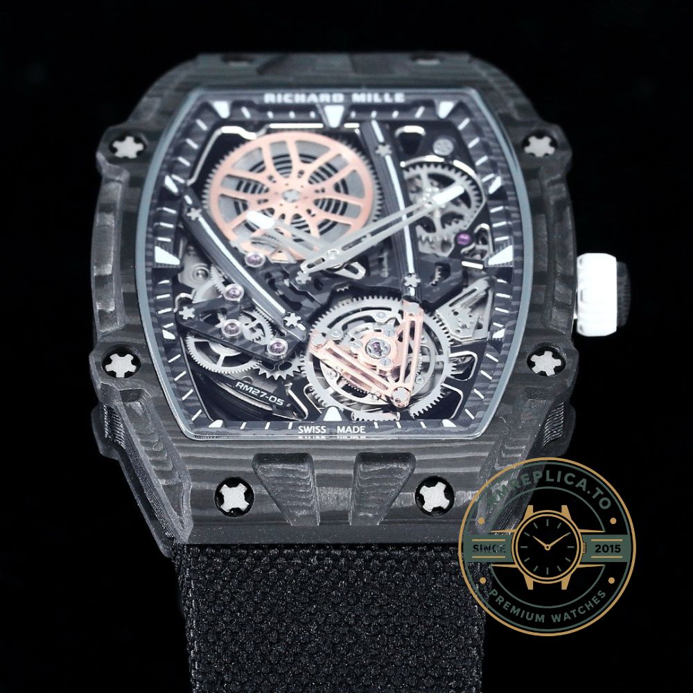 Richard Mille swiss replicas RM27-05 Rafael Nadal flying super clone velcro buckle detail view – richard mille swiss replicas