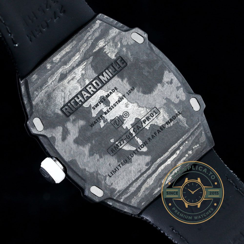 Richard Mille replica for sale RM27-05 Rafael Nadal flying super clone on wrist with carbon fiber case – richard mille replica for sale