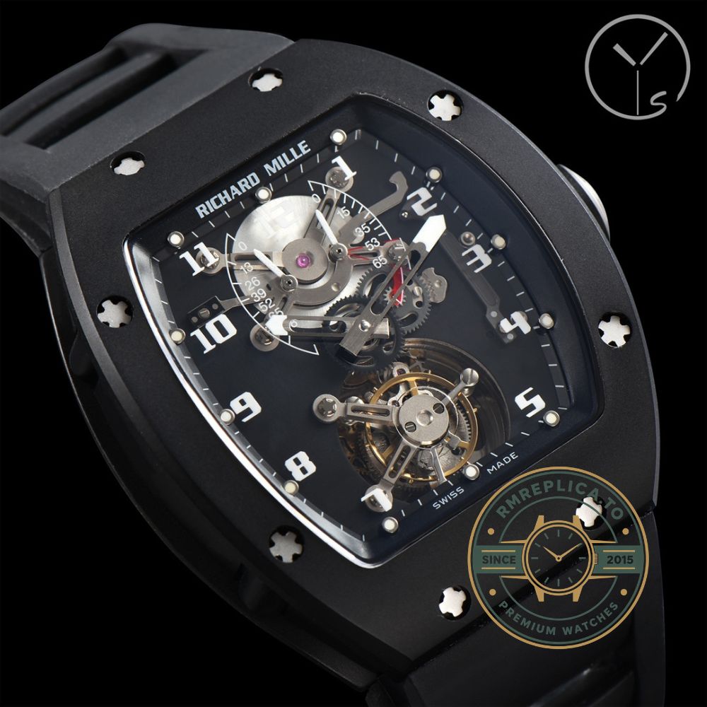 Richard Mille swiss replicas RM001 tourbillon Swiss movement skeleton caseback detail – richard mille swiss replicas