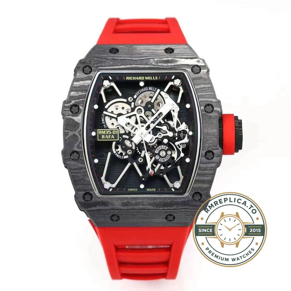 Replica Richard Mille watch RM 35-01 Swiss movement detail under sapphire crystal – replica richard mille watch