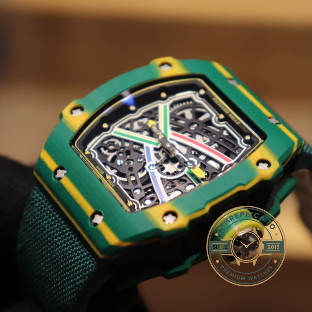 Best Richard Mille replica RM 67-02 caseback detail showing Swiss movement – best richard mille replica