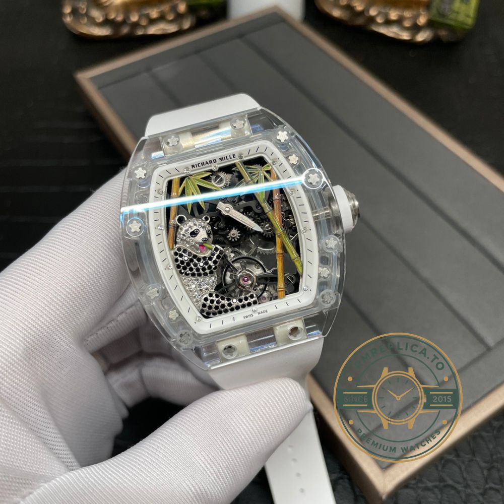 Imitation Richard Mille RM 26-01 white rubber strap detail – imitation richard mille