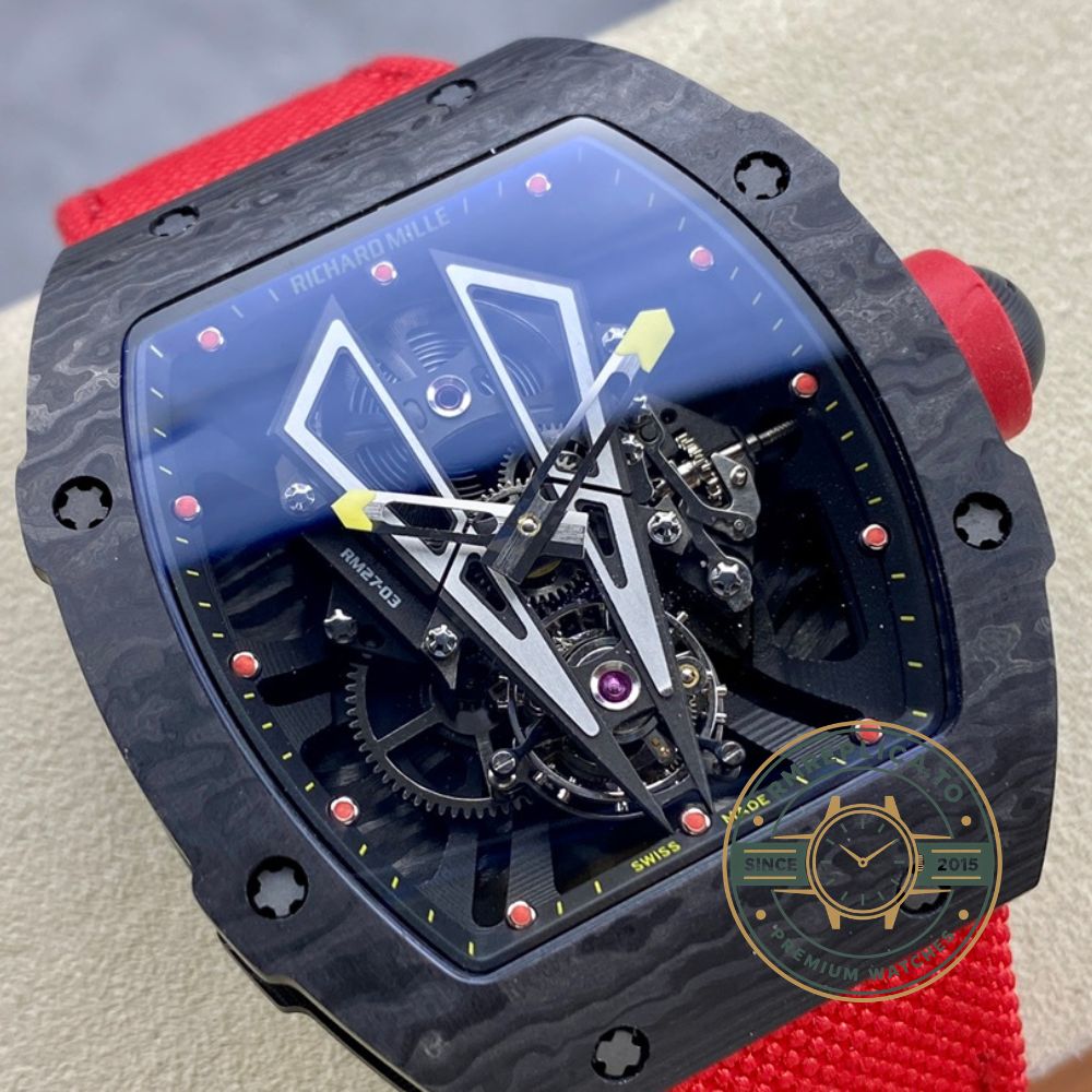 Richard Mille clone RM 27-03 Rafael Nadal ultra light Carbon TPT side view – richard mille clone