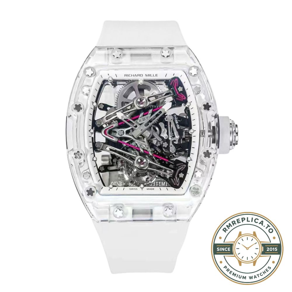 Richard Mille RM 38-02 Bubba Watson white rubber strap buckle detail – richard mille swiss replicas