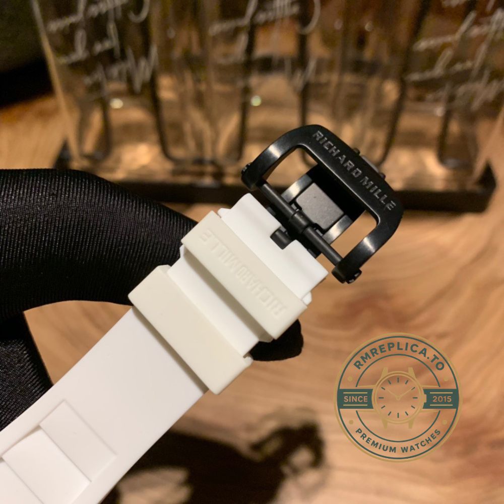 Best Richard Mille replica RM 035 Rafael Nadal Americas side view showing three-part case and crown – best richard mille replica
