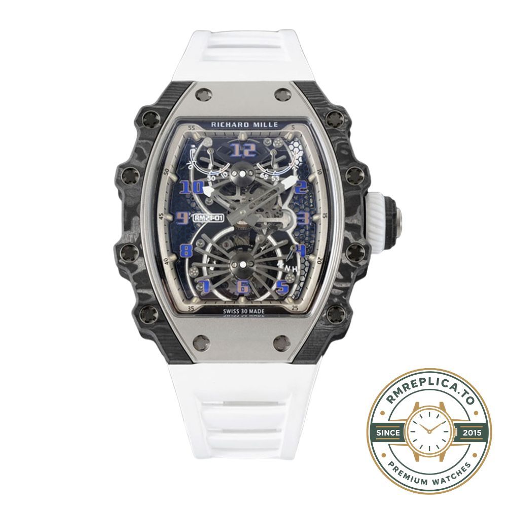 Best Richard Mille replica RM 21-01 Aerodyne tourbillon dial mechanism detail – best richard mille replica