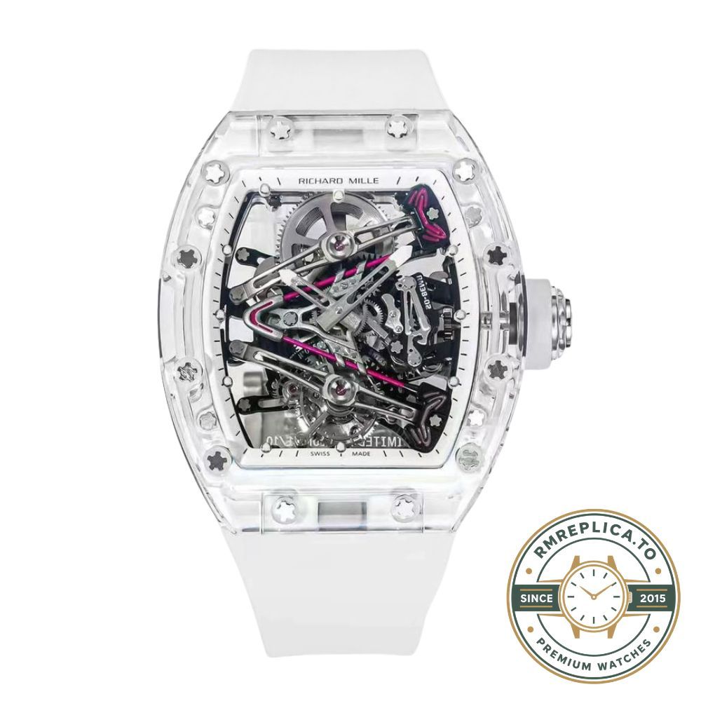 Richard Mille RM 38-02 Bubba Watson white rubber strap buckle detail – richard mille swiss replicas