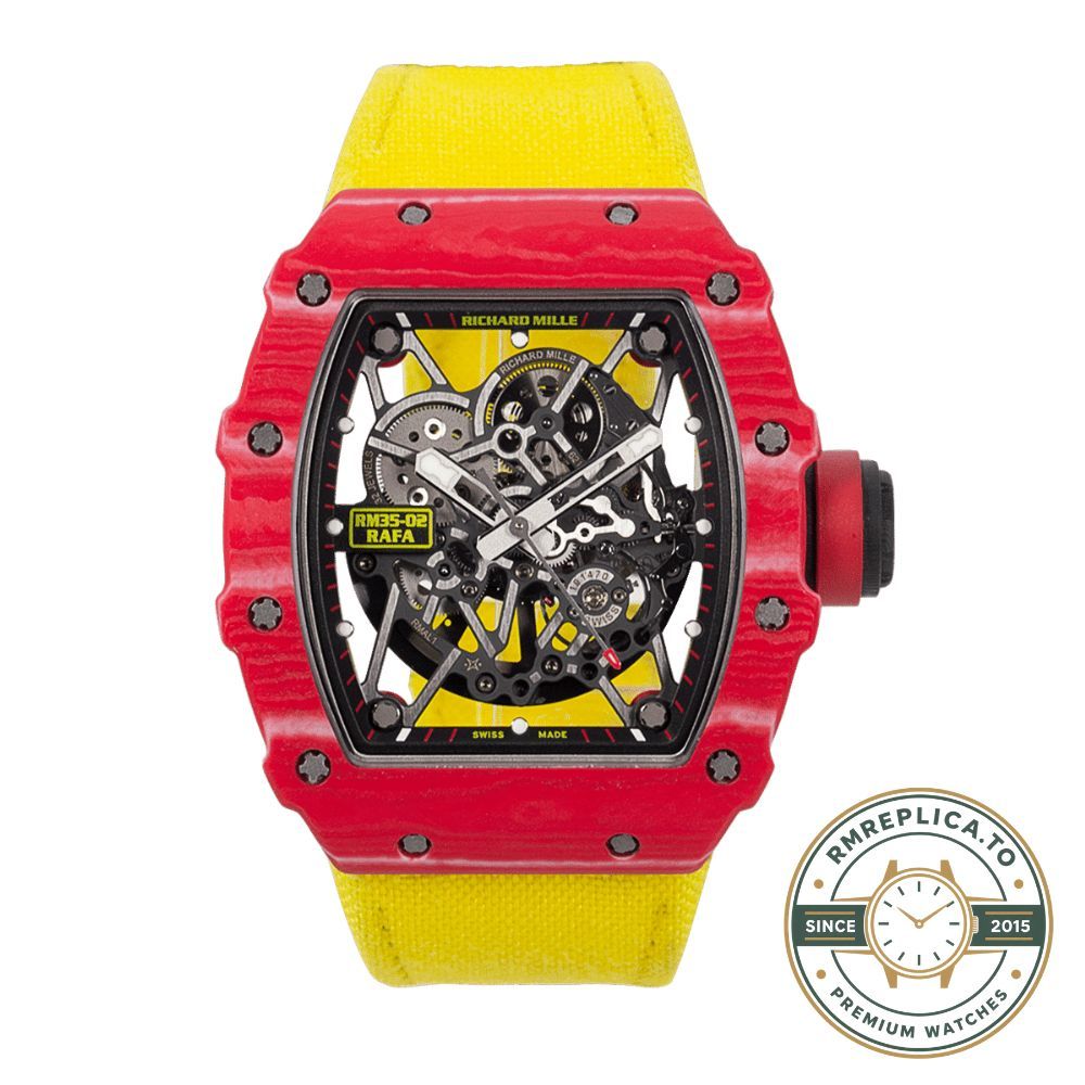 Richard Mille clone RM35-02 caseback showing Swiss movement detail – richard mille clone
